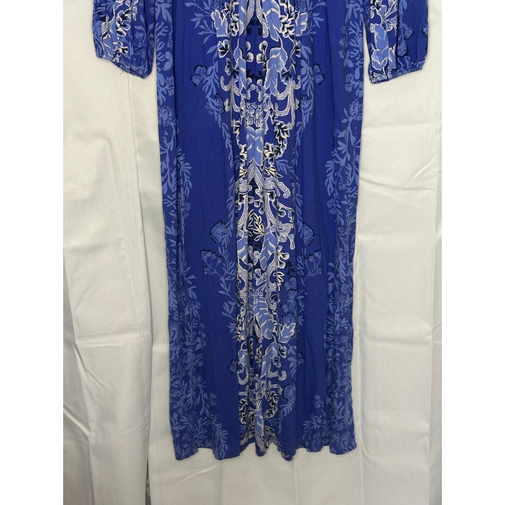 Lilly Pulitzer Wexlee Long Sleeve Maxi Dress Alba Blue Baja Cove 12 - Picture 6 of 8